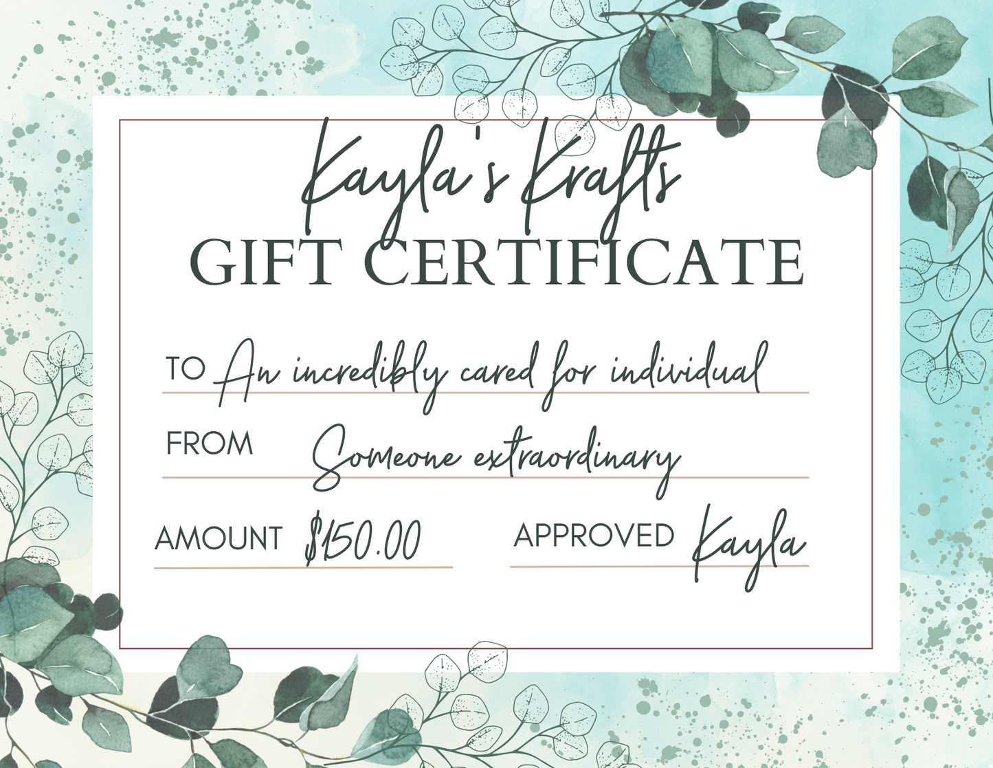 Gift Certificate