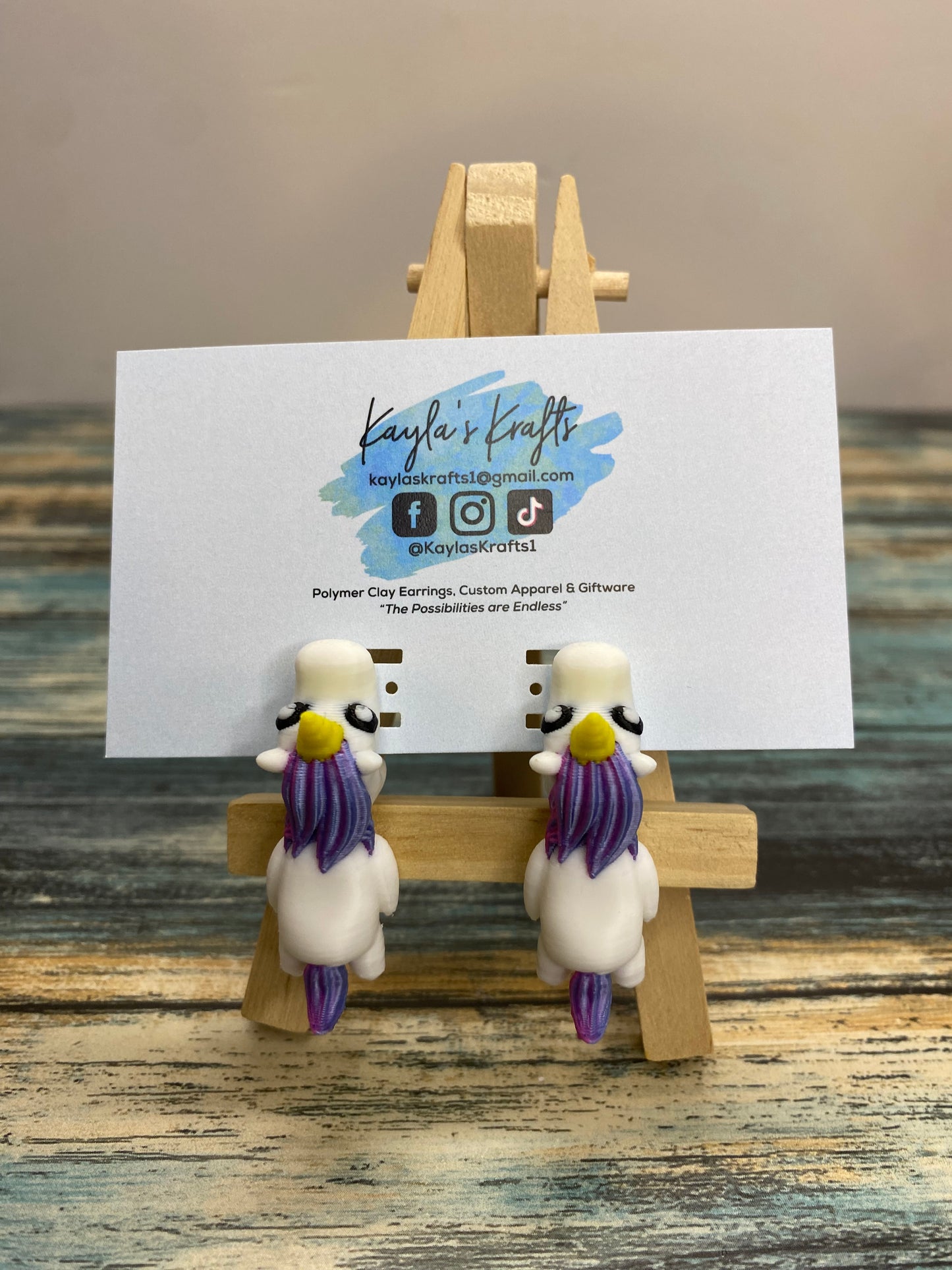 Unicorn 3D Chomper Earrings