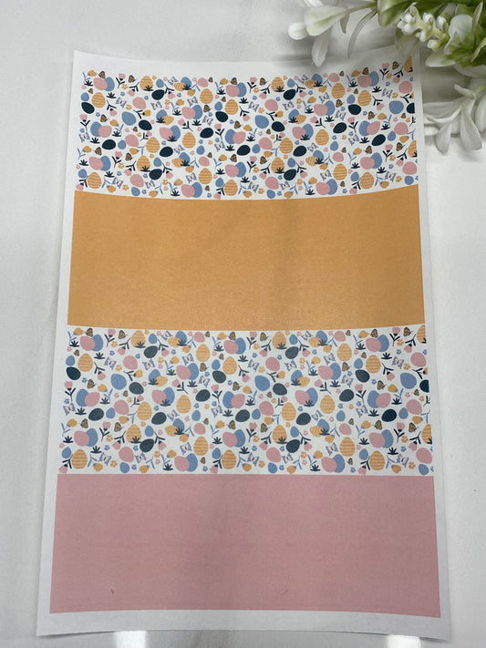 Multi Coloured Vintage Easter Transfer