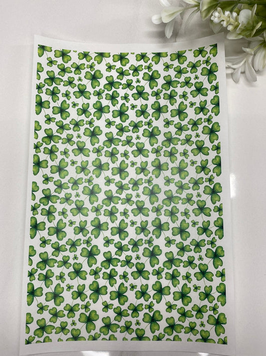 Watercolour Clover Transfer