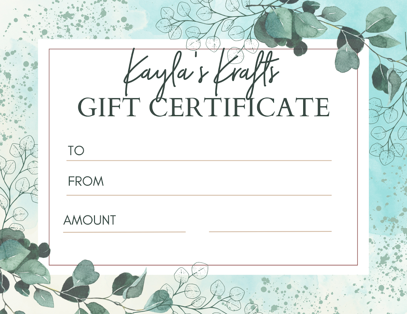 Gift Certificate