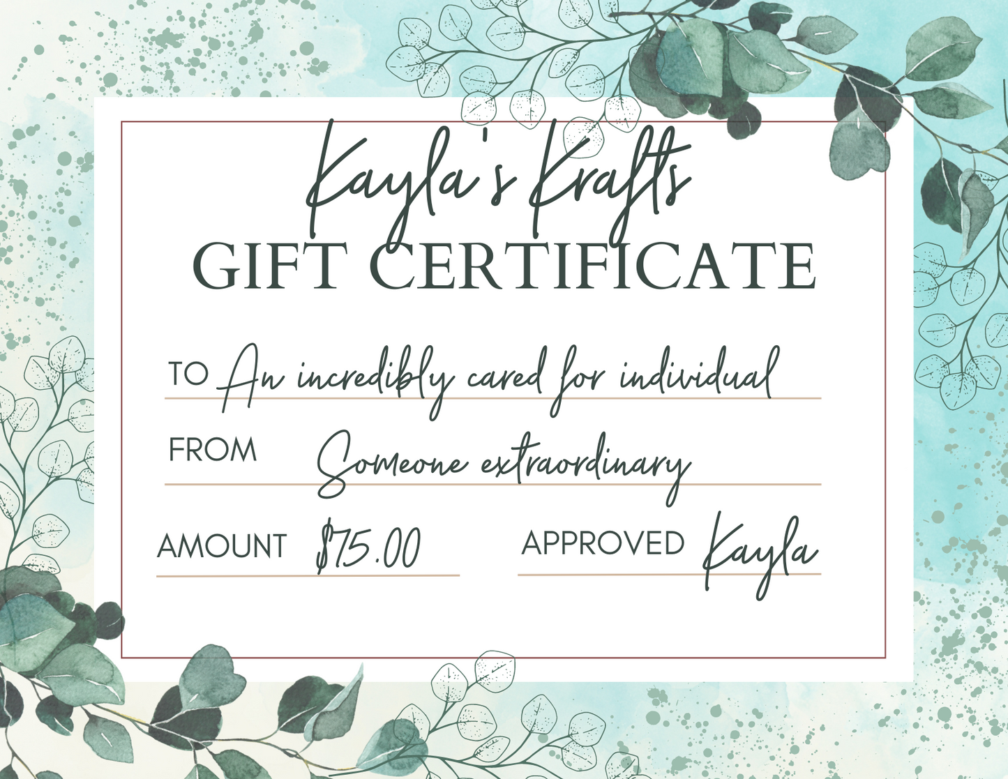 Gift Certificate